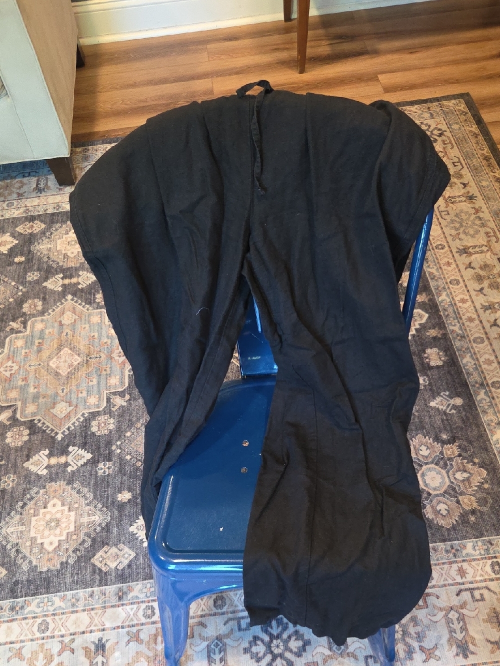 Amazon Essentials Black Wide-Leg Drawstring Pants